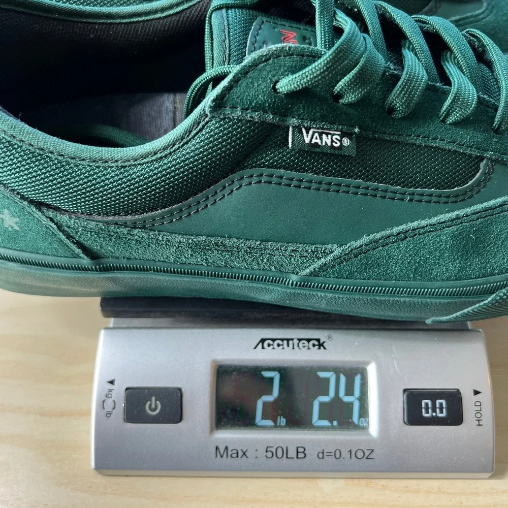 Vans Skate Curren Caples by Atiba Jefferson Men 11.5 Green Suede Low Top Sneaker